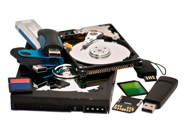 Memory cards, USB sticks, and SSDs being shredded by our UK secure data destruction service