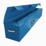 Coffin-style storage box for fluorescent tubes and light bulbs, holding around 100 lamps.